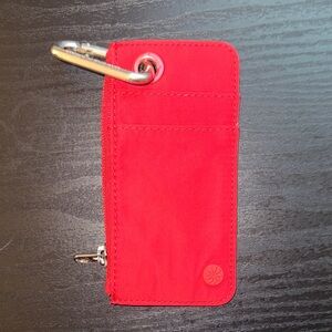 Athleta Red Wallet - Pouch with Carabiner